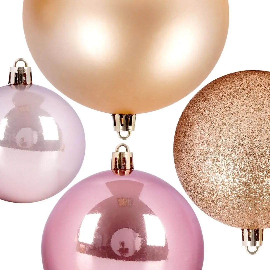 Koopman Kerstballen Onbreekbaar - Roze - 26 stuks - afbeelding 2 van 6