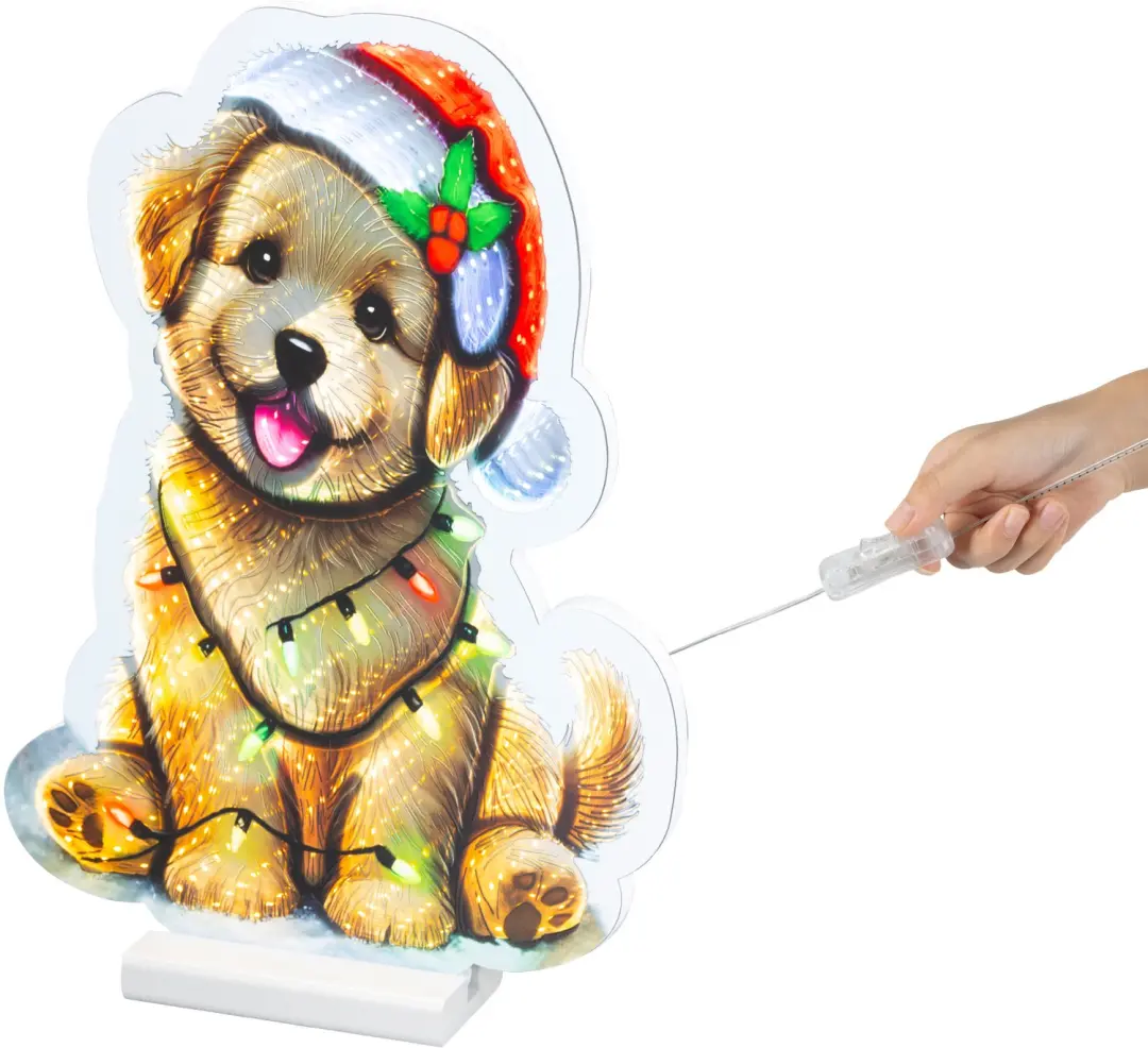 Lumineo LED Infinity Lights Kerst Puppy 36cm