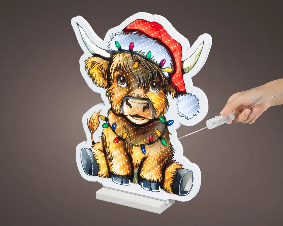 Lumineo LED Infinity Kerst Stier 39,5cm - 255 LED Multi - afbeelding 4 van 4