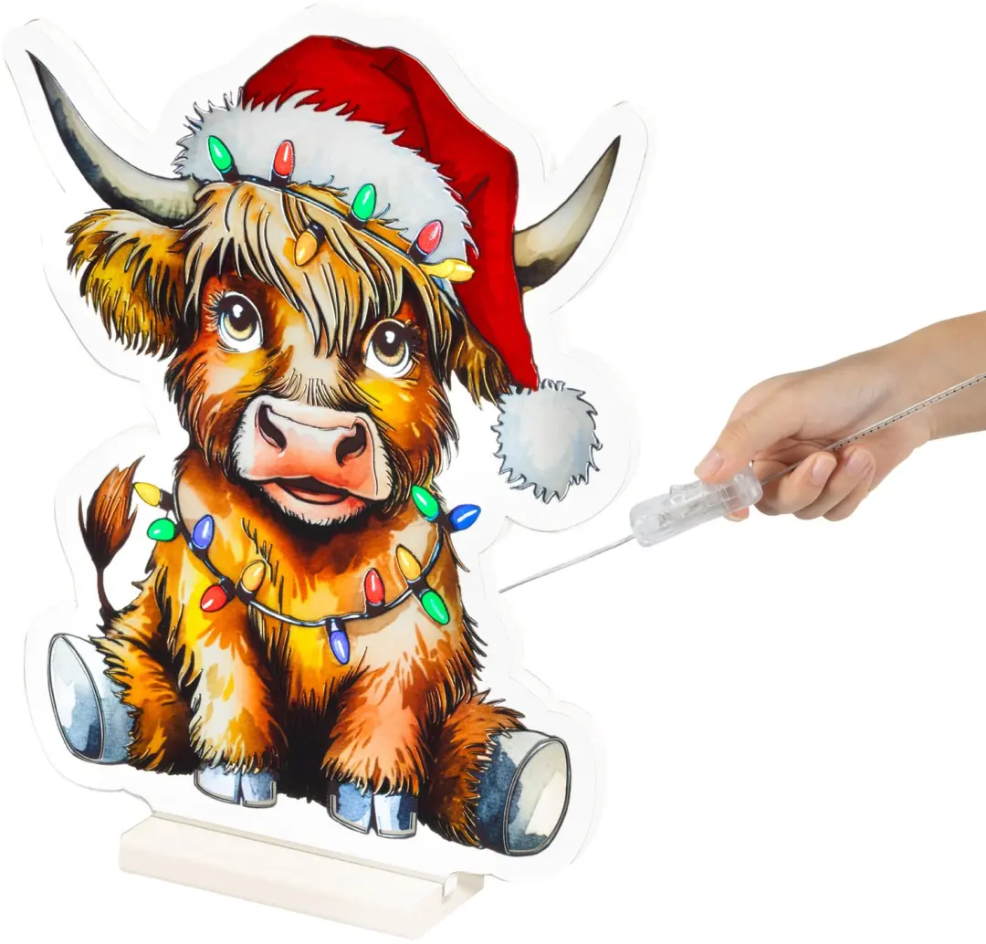 Lumineo LED Infinity Kerst Stier 39,5cm - 255 LED Multi - afbeelding 2 van 4