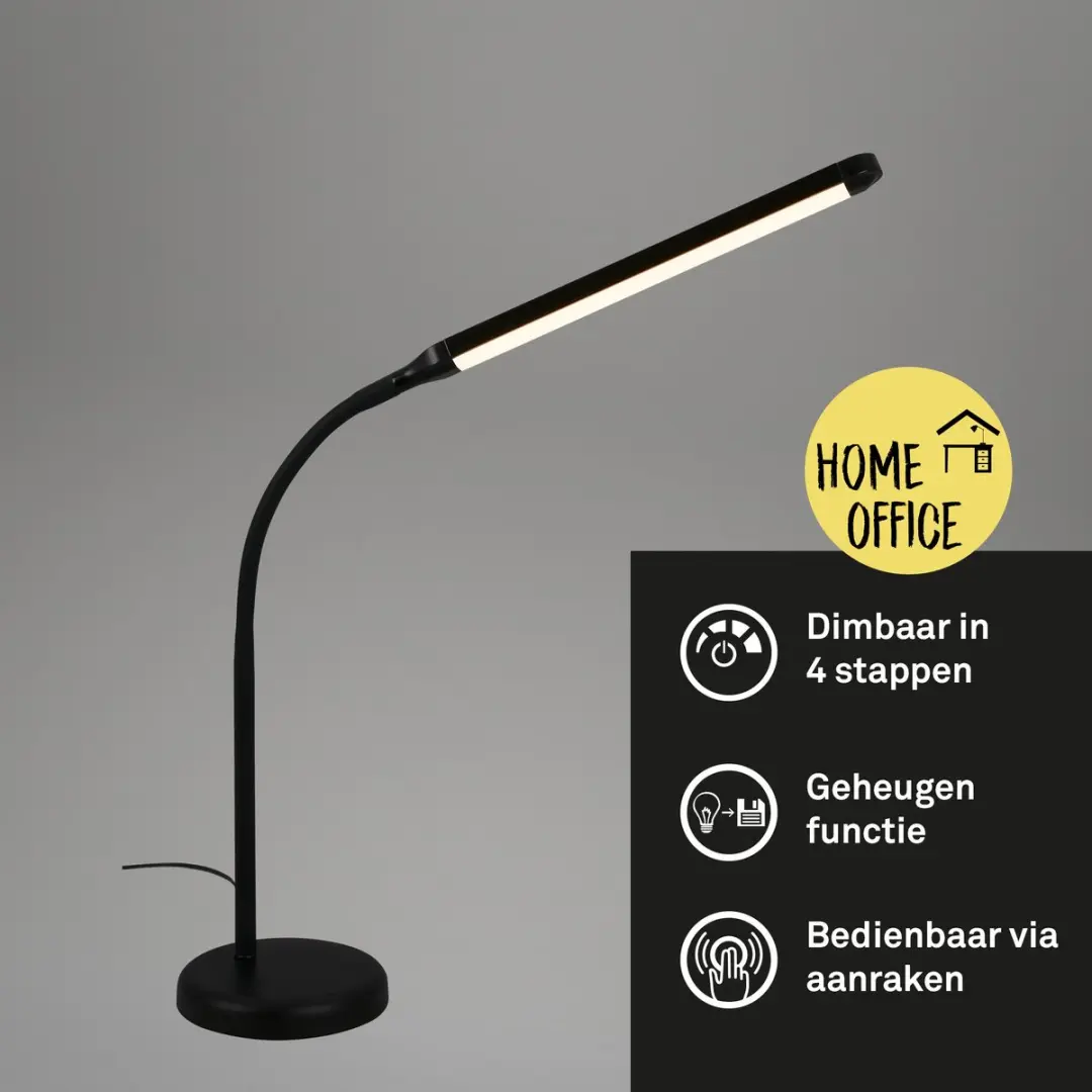Briloner Pivaz LED Tafellamp 7472015 - 3000K - Zwart - afbeelding 4 van 6