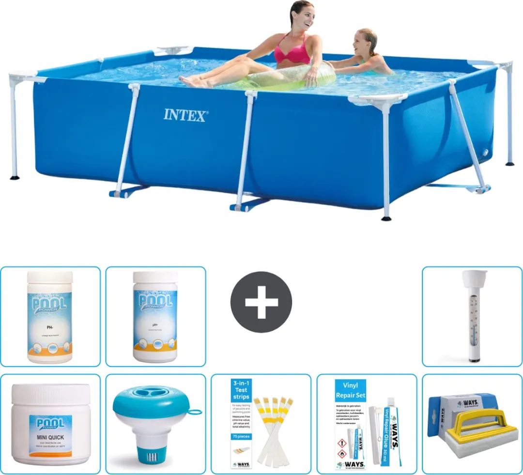 Intex Rechthoekig Frame Zwembad 220x150x60cm Blauw