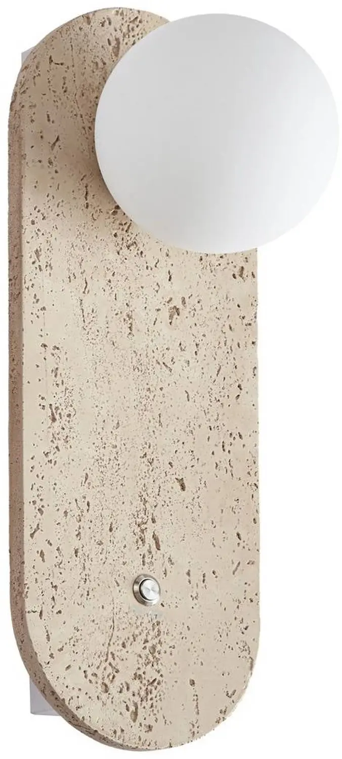 Lindby Lumille Wandlamp - 33cm - G9 - Beige/Wit - afbeelding 4 van 6