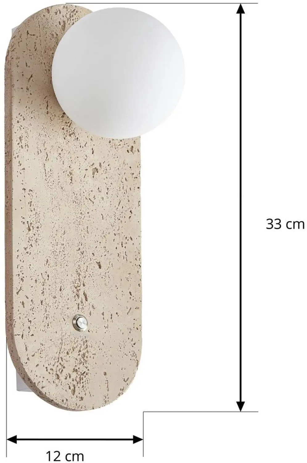 Lindby Lumille Wandlamp - 33cm - G9 - Beige/Wit - afbeelding 3 van 6