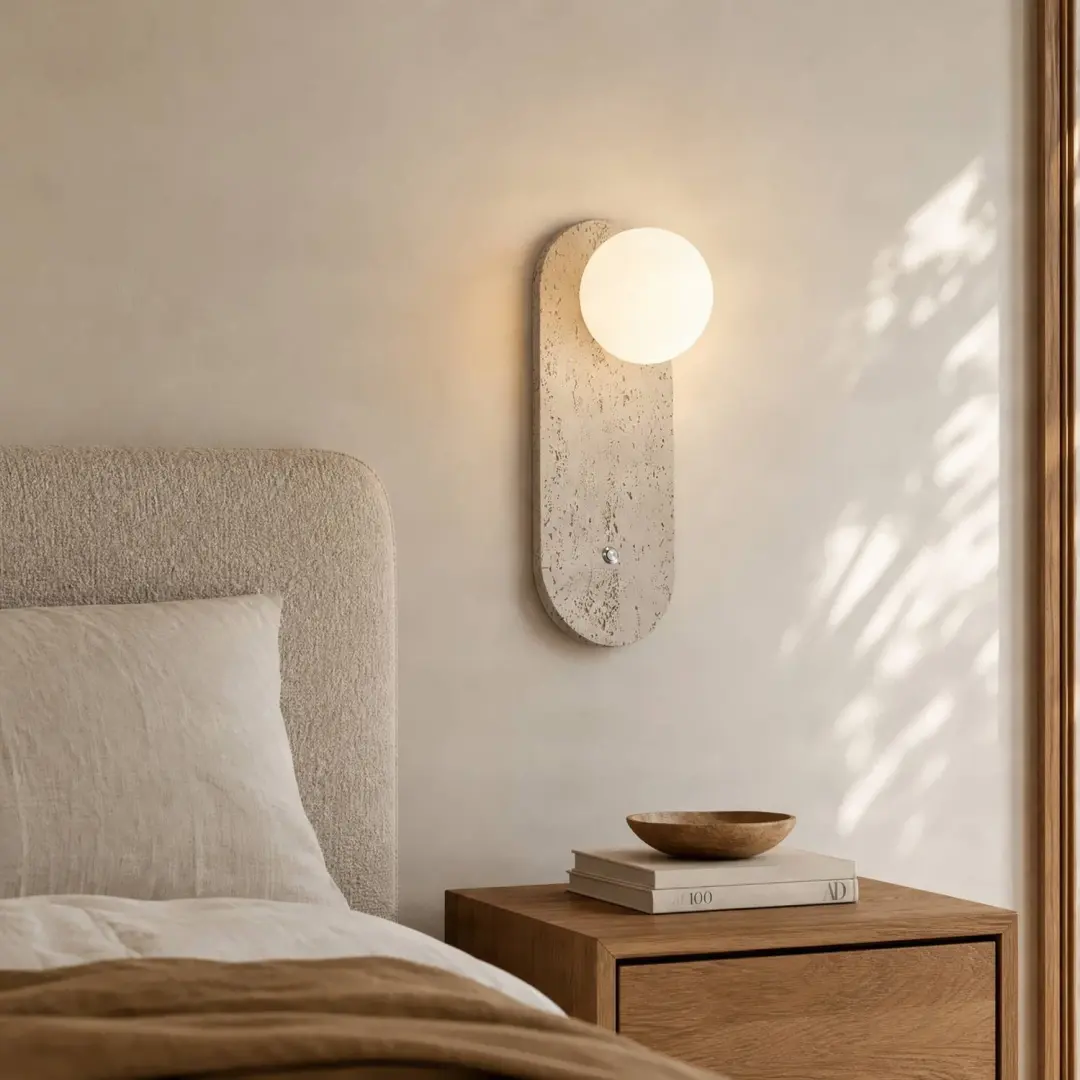 Lindby Lumille Wandlamp - 33cm - G9 - Beige/Wit - afbeelding 6 van 6
