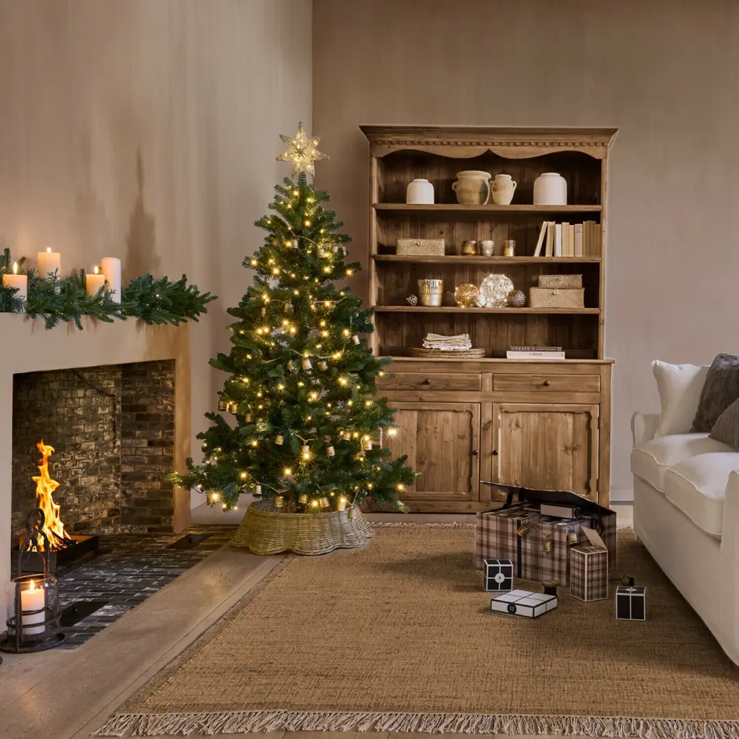 Loberon Kerstboomrok Cornwalle bruin - Ø56cm - afbeelding 3 van 4