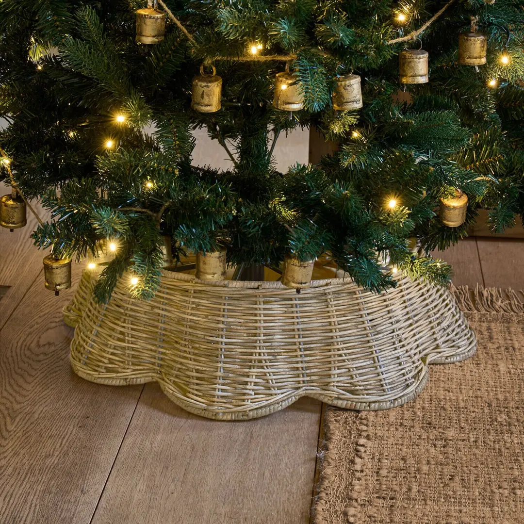 Loberon Kerstboomrok Cornwalle bruin - Ø56cm - afbeelding 2 van 4