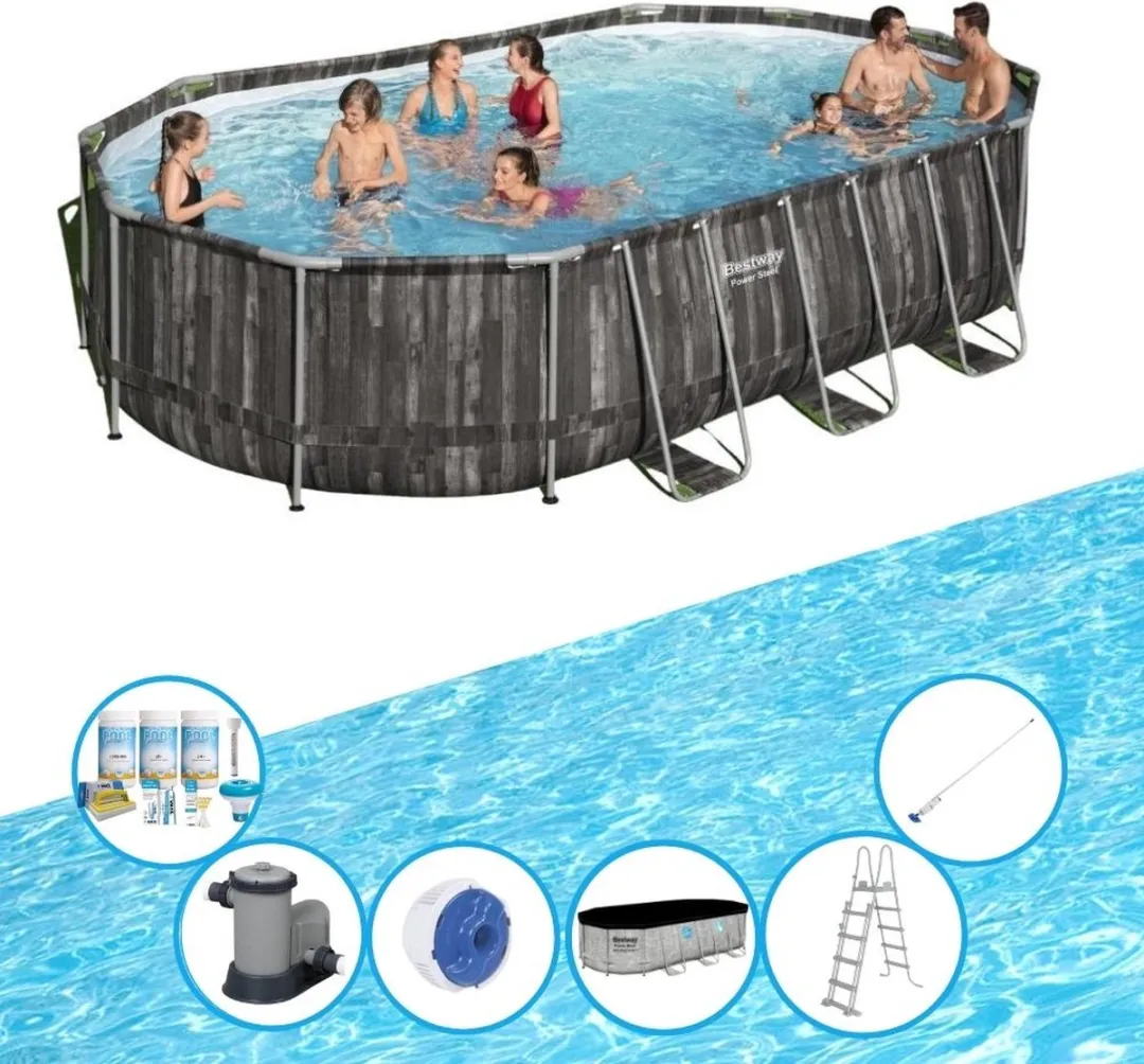 Bestway Power Steel Zwembadset 610x366x122cm