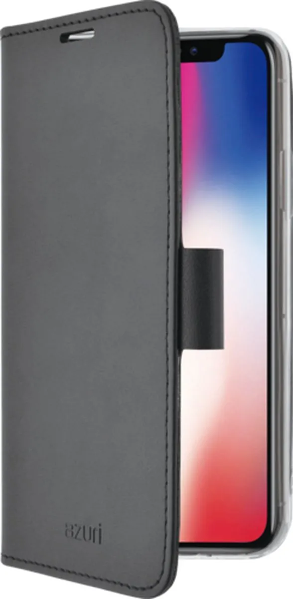 Azuri Walletcase iPhone X/Xs - 3 Pasjes - Zwart