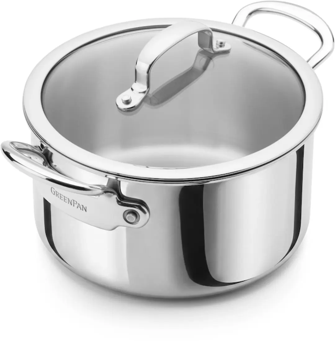 GreenPan Premiere 5-ply kookpan met deksel RVS