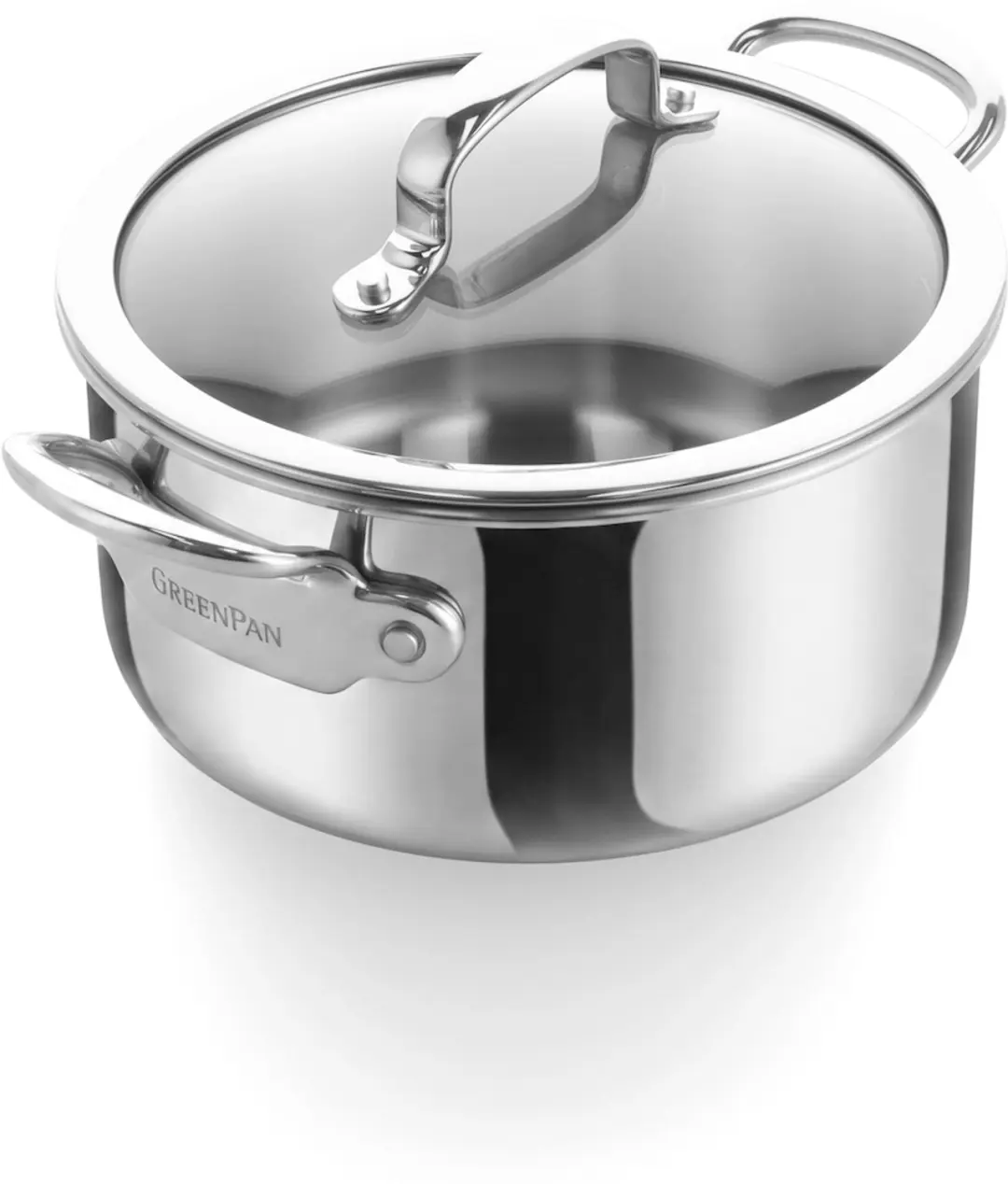 GreenPan Premiere 5-ply kookpan met deksel RVS