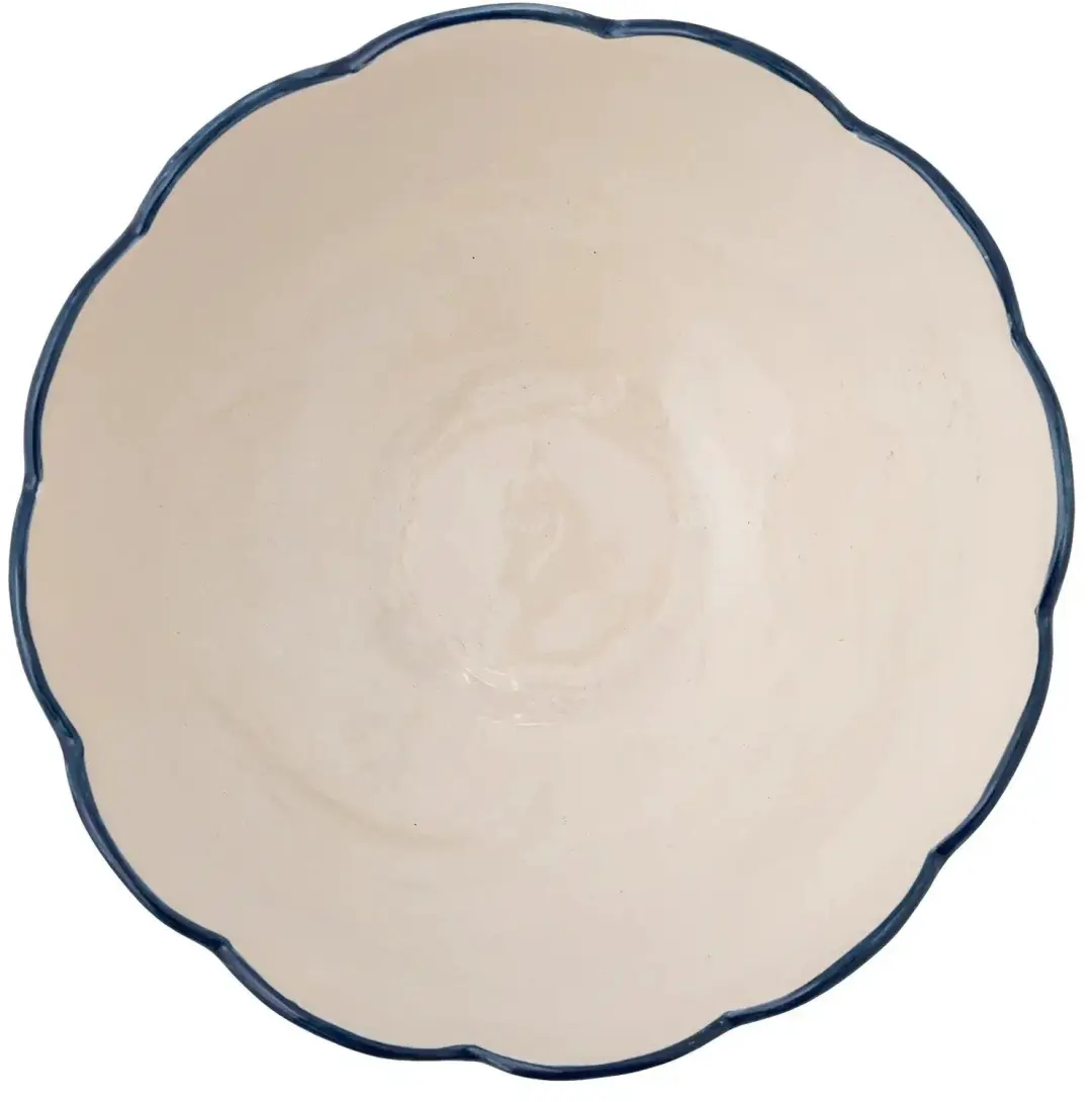Bloomingville Caliam Serveerschaal Ø25cm - 2150ml - Blauw - afbeelding 2 van 3