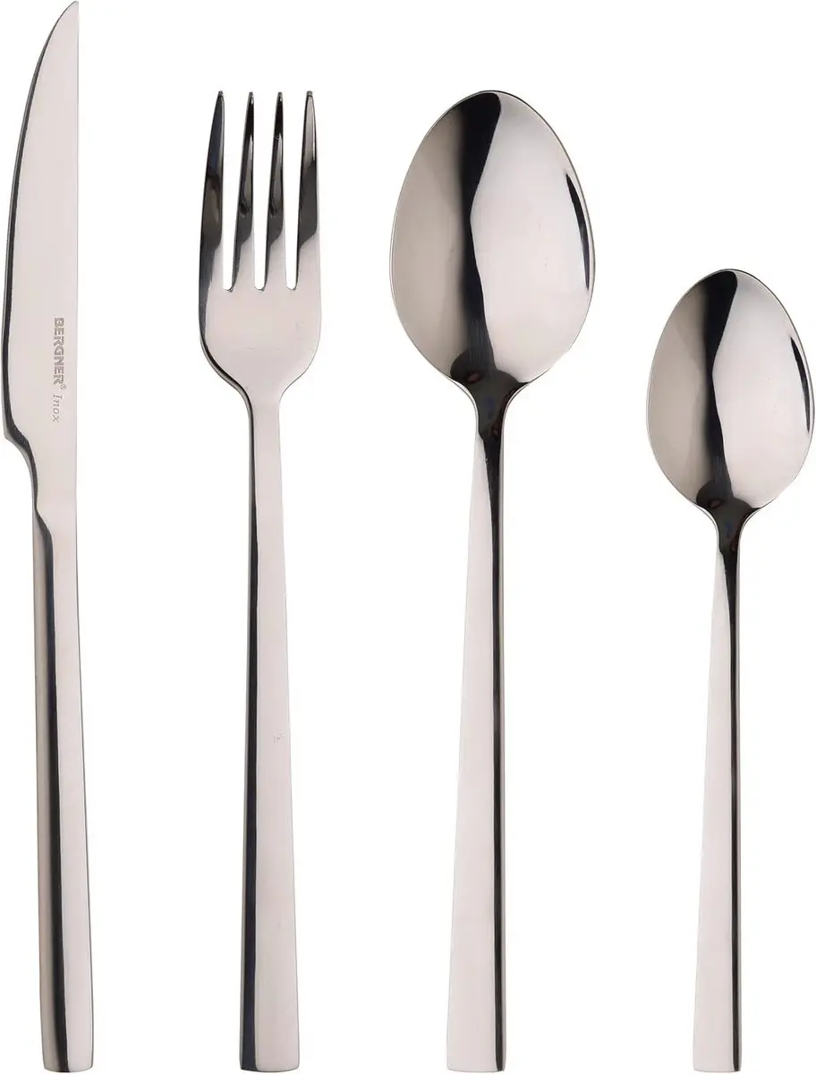 24-delige roestvrijstalen bestekset voor 6 personen met ergonomische handgrepen