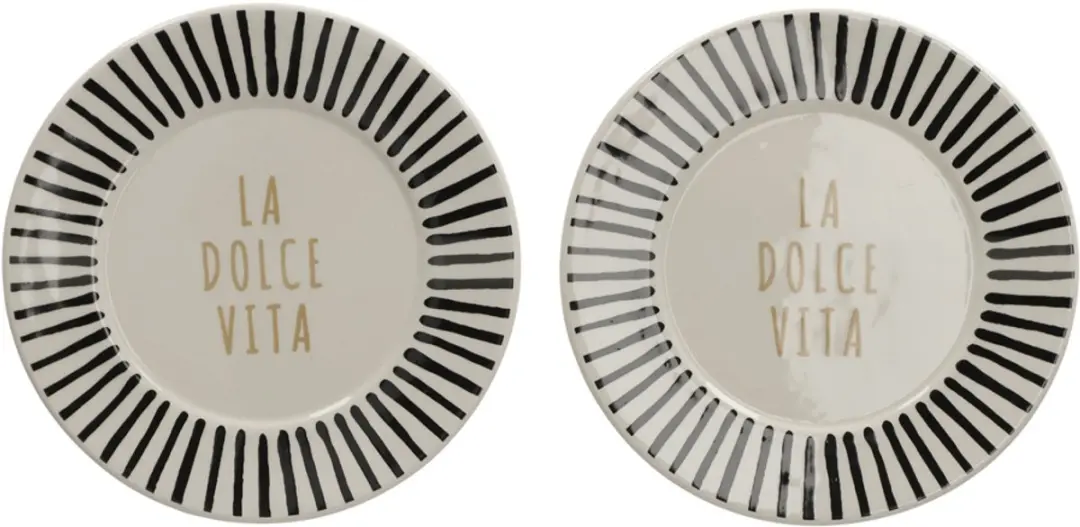 JENS Living La Dolce Vita Bordjes Zwart /2