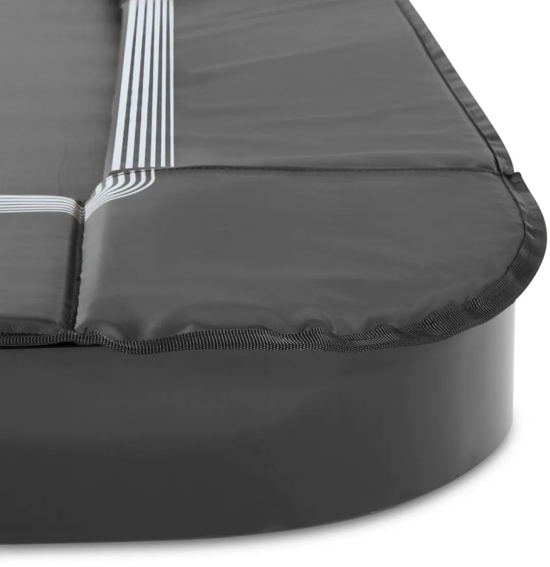 EXIT InTerra Groundlevel Sports Trampoline 244x366cm - Zwart - afbeelding 6 van 6