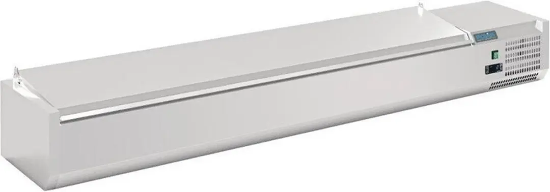Polar G-serie opzetkoelvitrine met deksel 10x GN 1/4