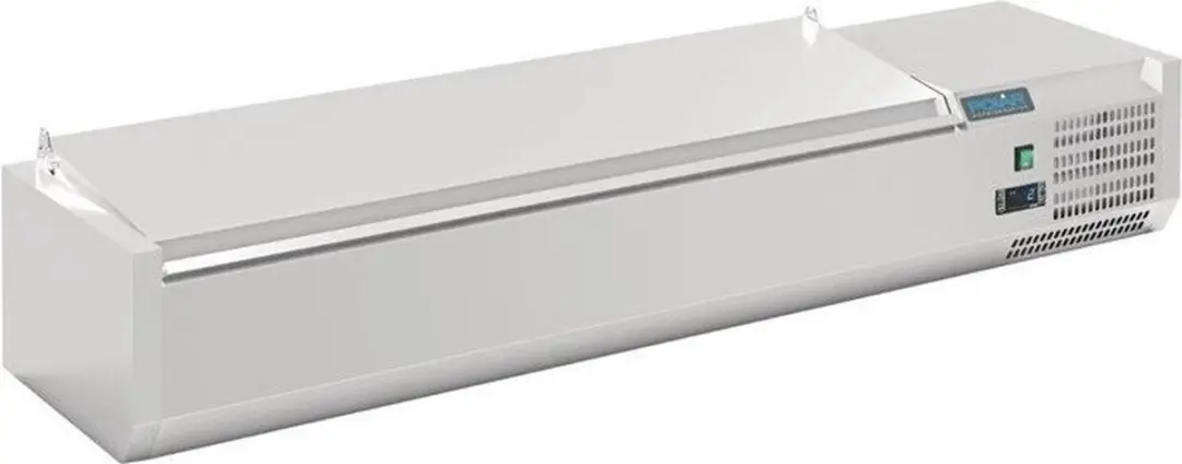 Polar G-serie opzetkoelvitrine met deksel 6x GN 1/4