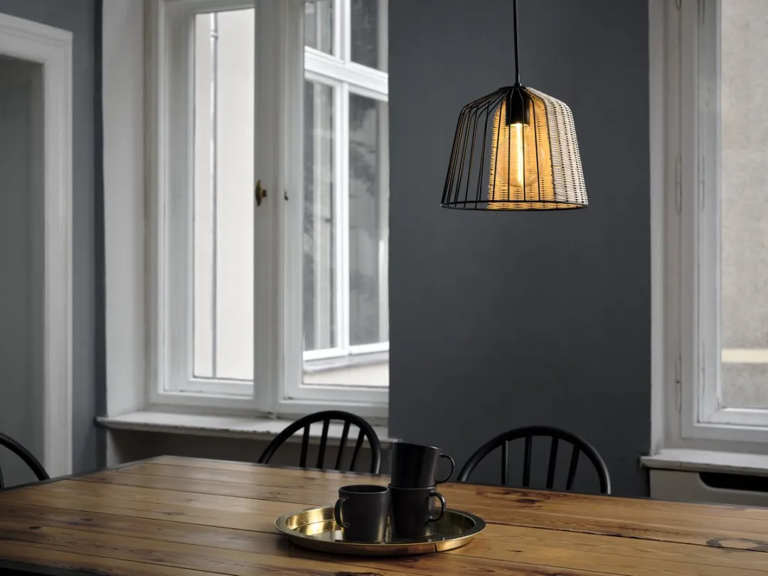 Osram Decor Cage Bell Hanglamp E27 - 260mm Zwart/Bruin - afbeelding 6 van 6