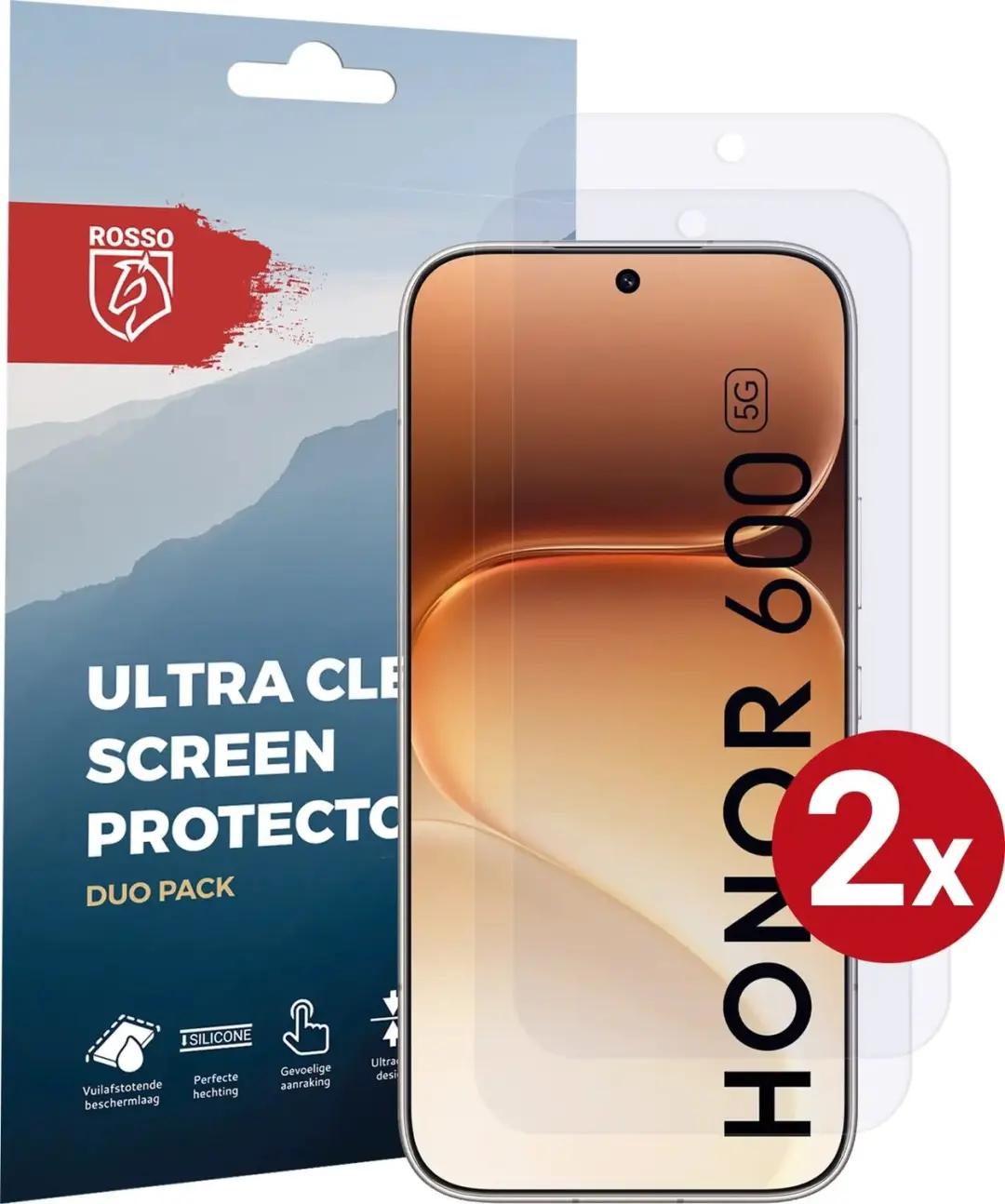 Rosso Screen Protector Geschikt voor Honor 600