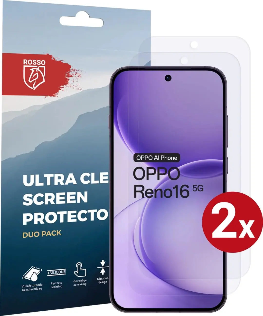 Rosso Oppo Reno 16 Screen Protector - TPU Folie - 2 Stuks - afbeelding 3 van 6