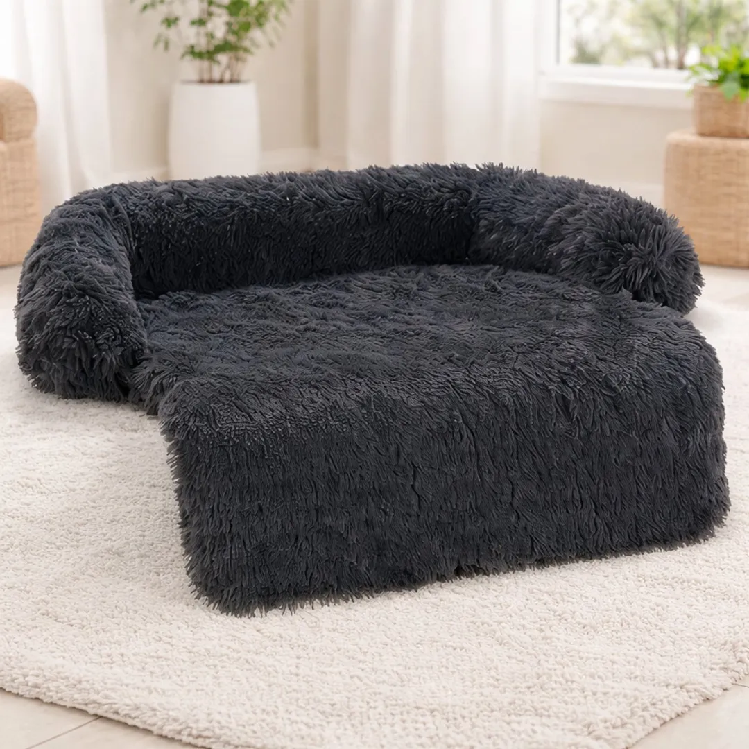 Dierboetiek Hondenmat en Kattenmat Voor Bank - Hondenmand - Hondenbed - Hondendeken - 115 x 95 cm - Antraciet - Dierenkussen