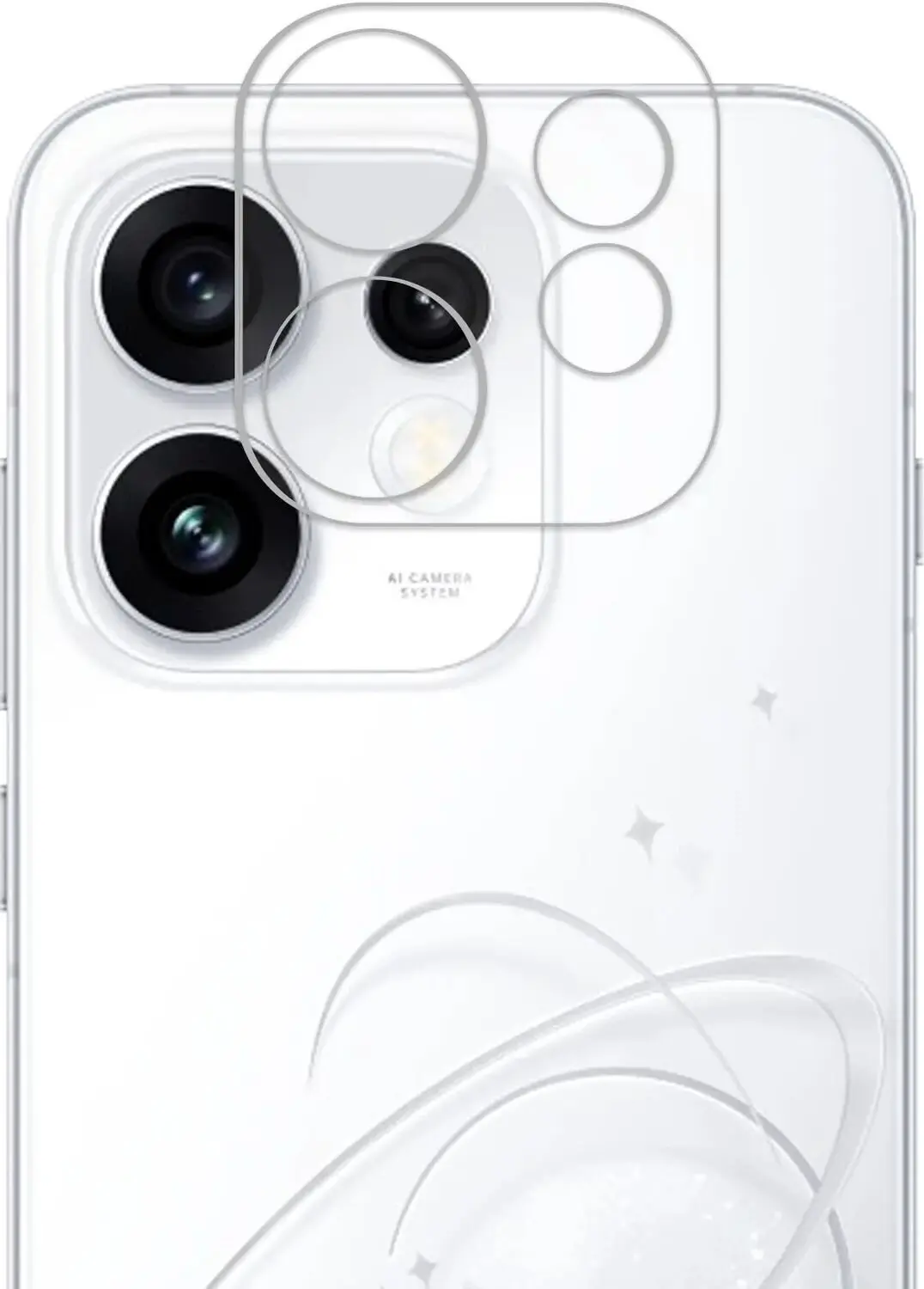 Rosso Oppo Reno 16 Camera Lens Protector - Transparant - afbeelding 6 van 6