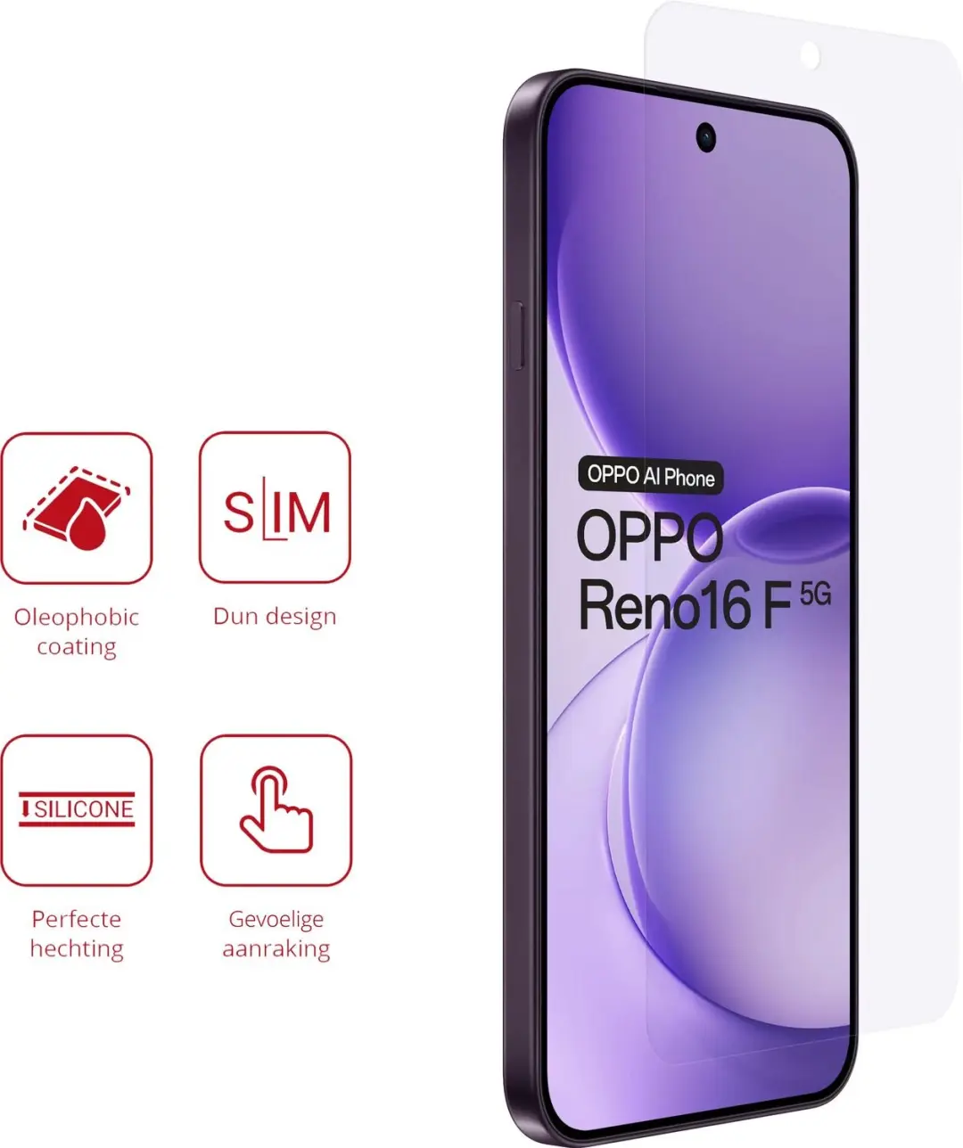 Rosso Oppo Reno 16 F Screen Protector - TPU - 2 Stuks - afbeelding 2 van 5