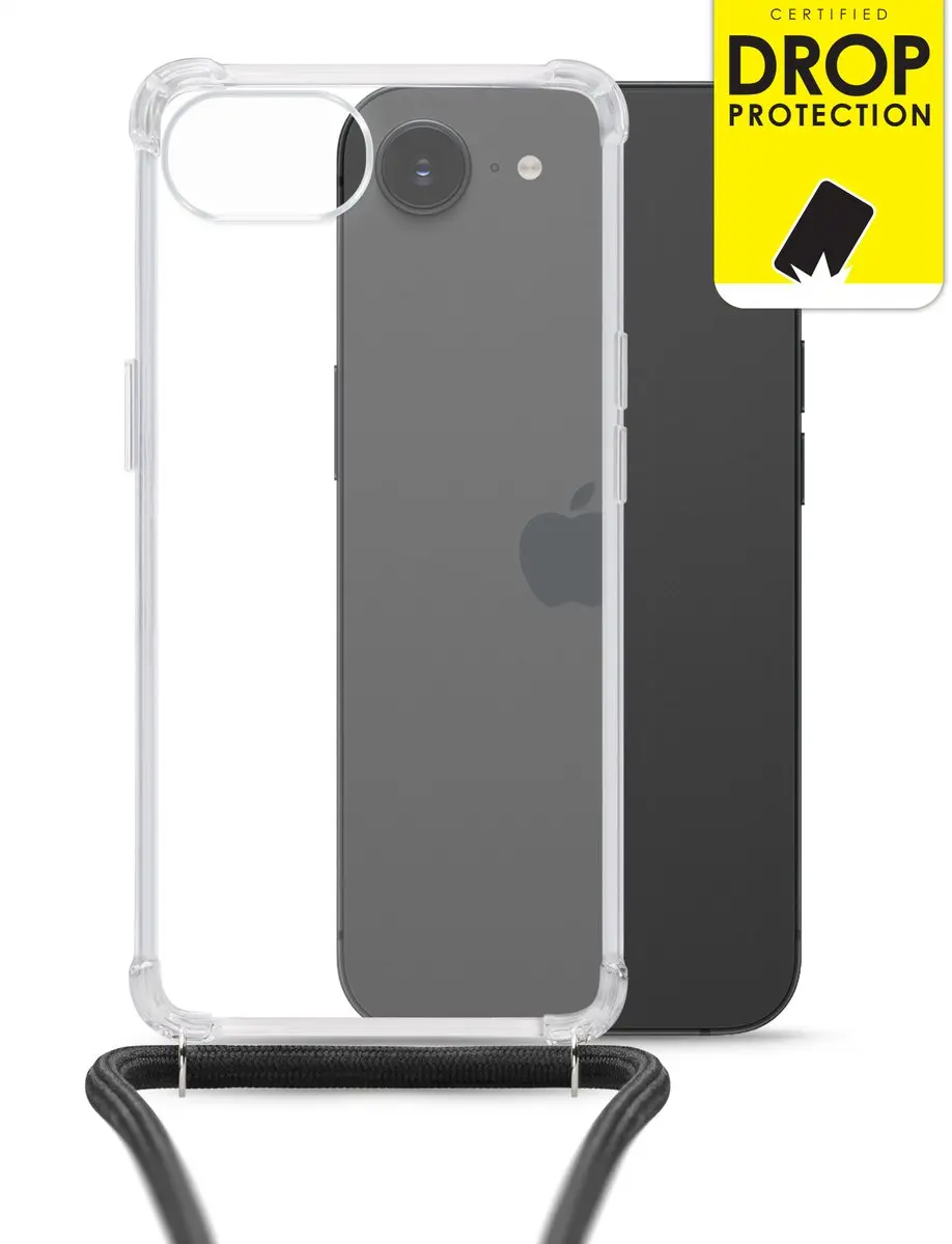My Style Loop Doorzichtig iPhone 17e Flexibel TPU Hoesje met koord