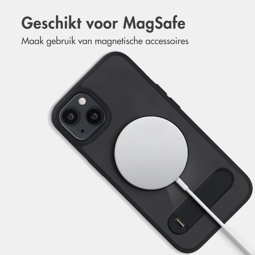 Accezz Hold Backcover iPhone 13 hoesje met MagSafe - Zwart - afbeelding 3 van 6