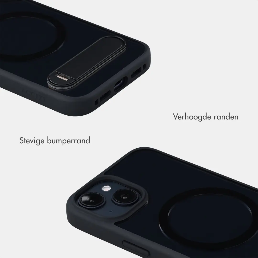 Accezz Hold Backcover iPhone 14 hoesje MagSafe - Zwart - afbeelding 5 van 6