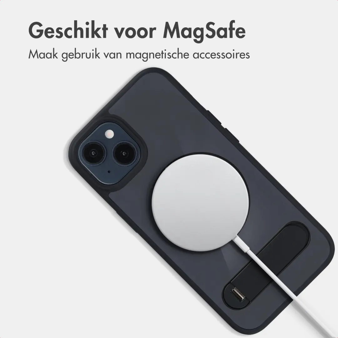 Accezz Hold Backcover iPhone 14 hoesje MagSafe - Zwart - afbeelding 3 van 6