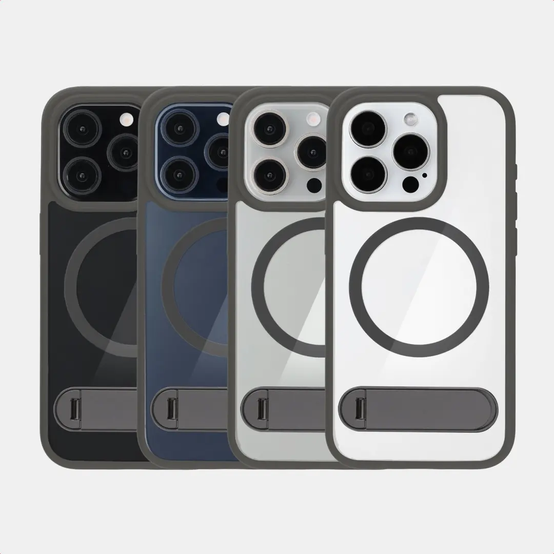 Accezz Hold Backcover Hoesje iPhone 15 Pro - MagSafe - Grijs - afbeelding 6 van 6