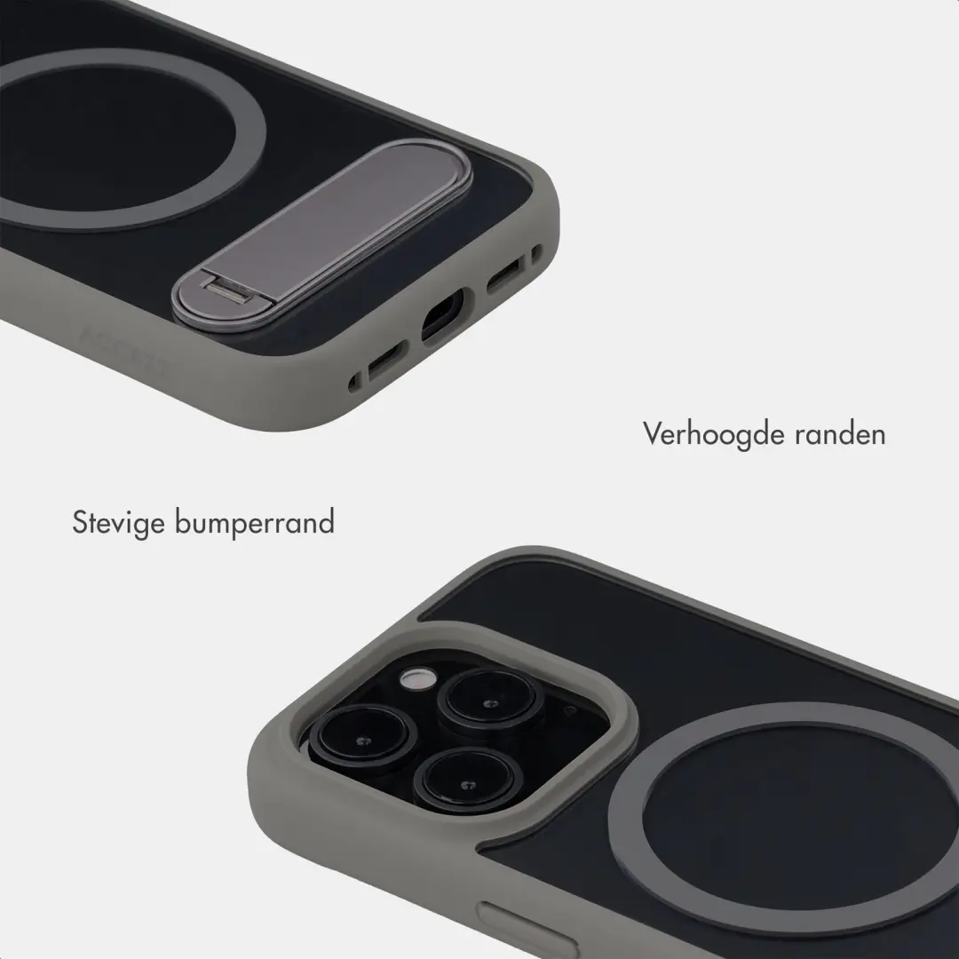 Accezz Hold Backcover Hoesje iPhone 15 Pro - MagSafe - Grijs - afbeelding 5 van 6