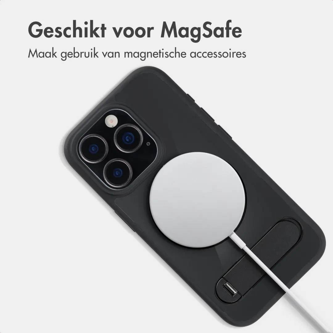 Accezz Hold Backcover iPhone 16 Pro met MagSafe - Zwart - afbeelding 3 van 6