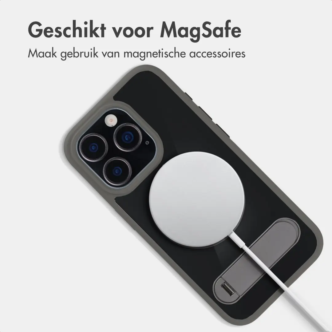 Accezz Hold Backcover iPhone 16 Pro - MagSafe - Grijs - afbeelding 3 van 6