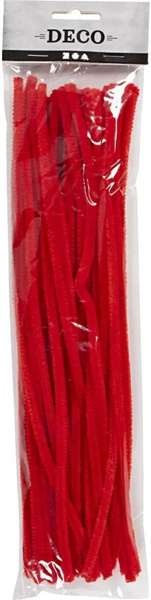 Creativ Company Chenilledraad 6mm - Rood - 50 Stuks