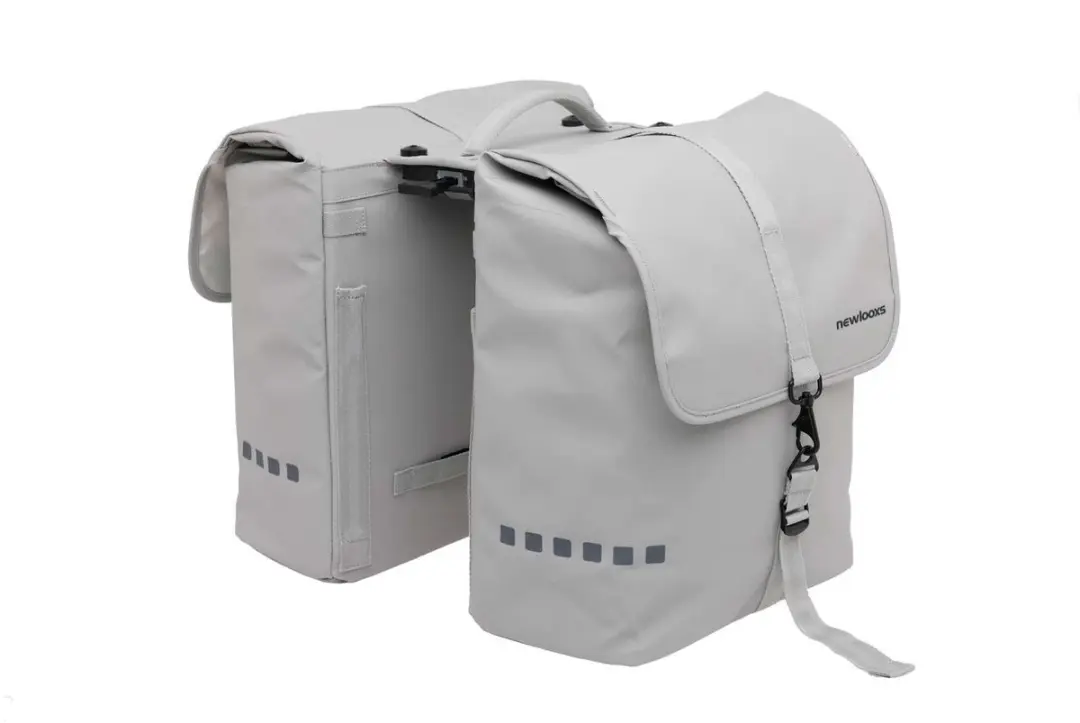 New Looxs fietstas dubbel Odense light grey MIK 2.0 39L