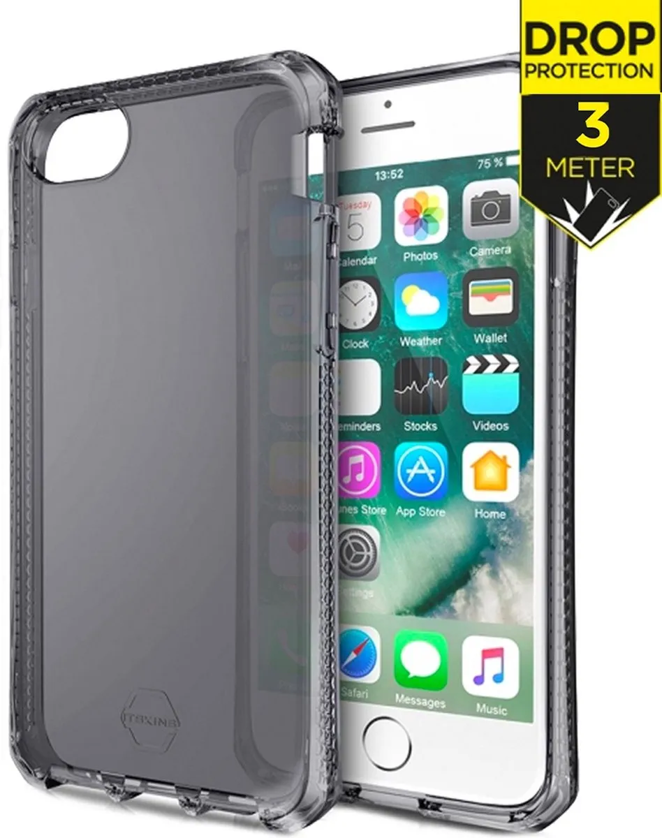ITSKINS Spectrum Clear Apple iPhone 6/6s Hoesje - Zwart