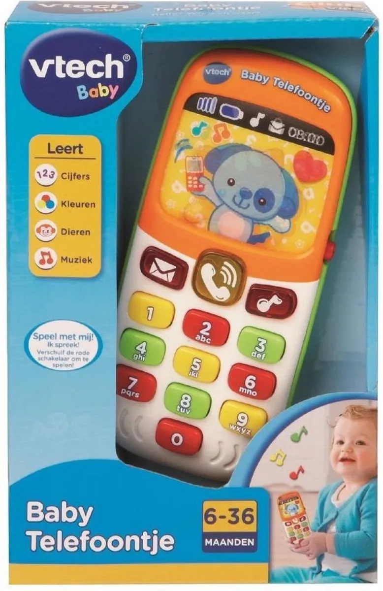 VTech Baby Telefoon Interactief Speelgoed - Educatief Speelgoedtelefoon - Cadeau - Oranje