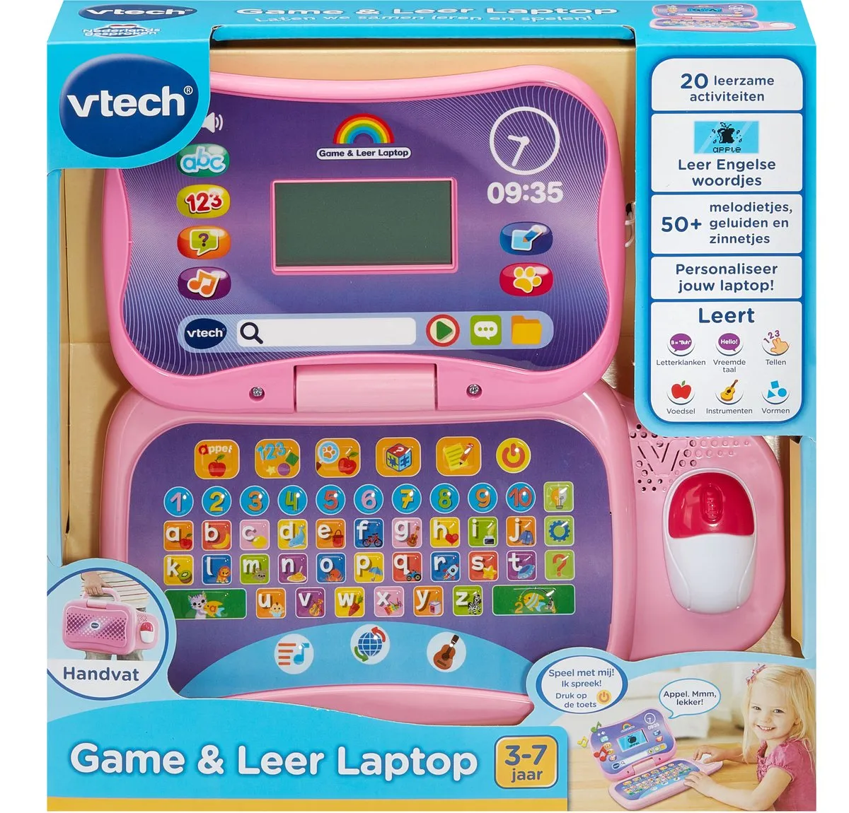 VTech Game & Leer Laptop roze - Leercomputer-laptop_Educaief & Interactief speelgoed vanaf 3 jaar