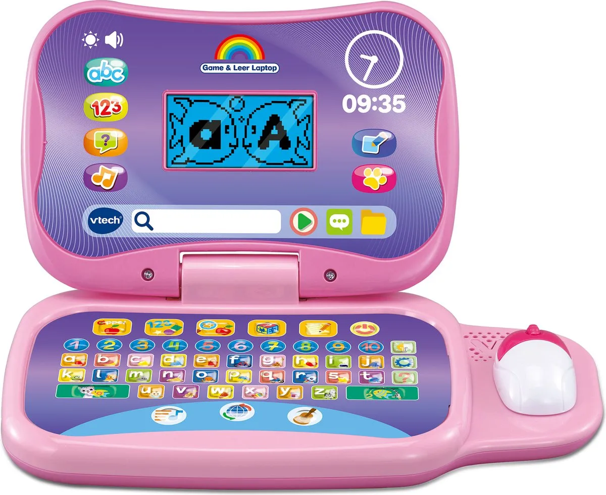 VTech Game & Leer Laptop roze - Leercomputer-laptop_Educaief & Interactief speelgoed vanaf 3 jaar