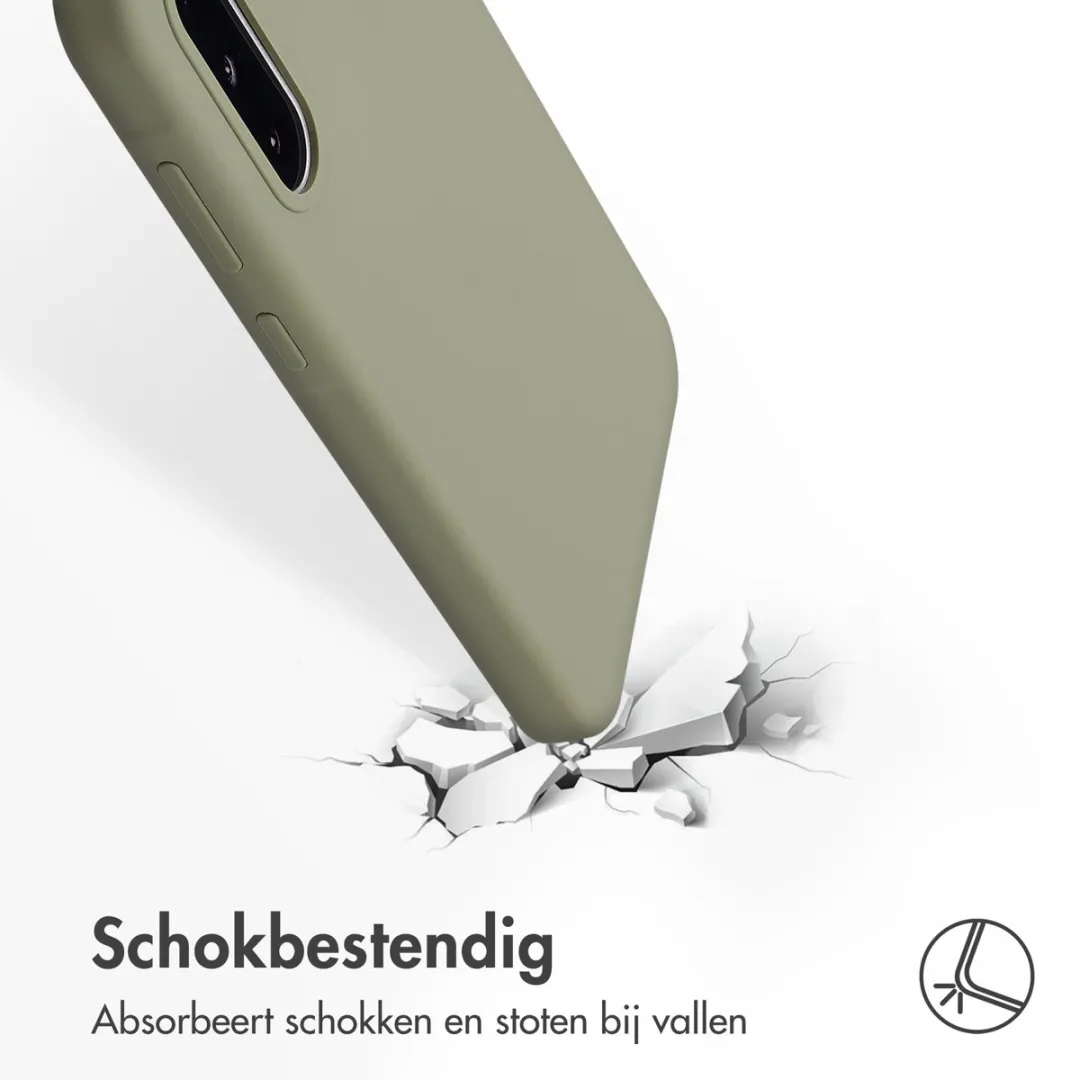 Accezz Hoesje Samsung Galaxy A56/A36 - Liquid Silicone - Cooper Groen