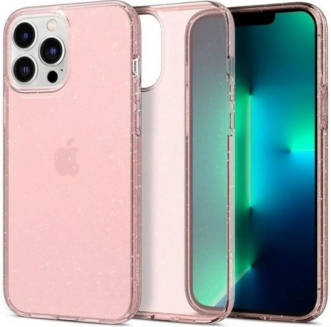 Spigen Liquid Crystal Hoesje iPhone 13 Pro - Roze Glitter