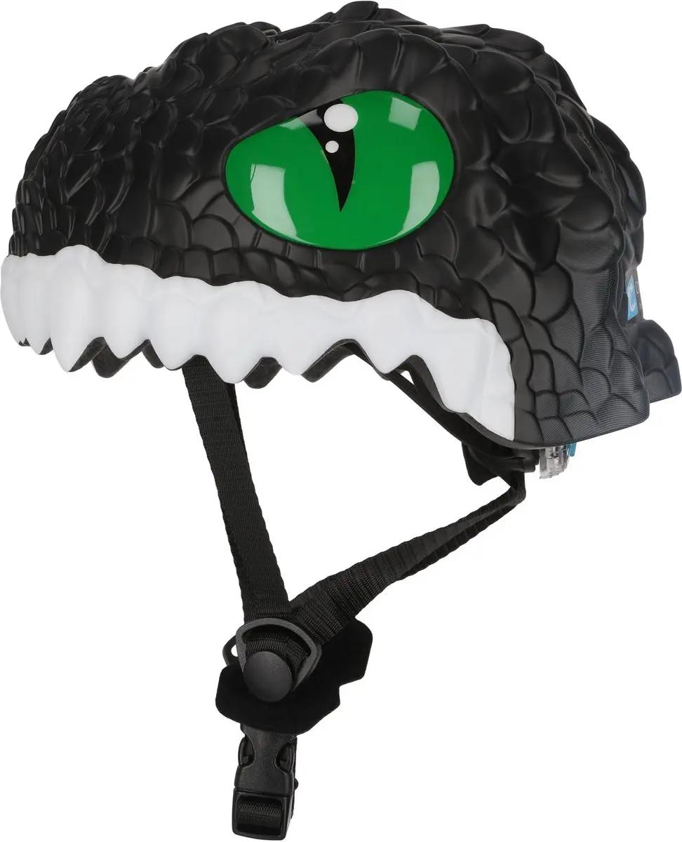 Crazy Safety Kinderfietshelm Zwarte Draak - Maat M 55/59cm - afbeelding 6 van 6