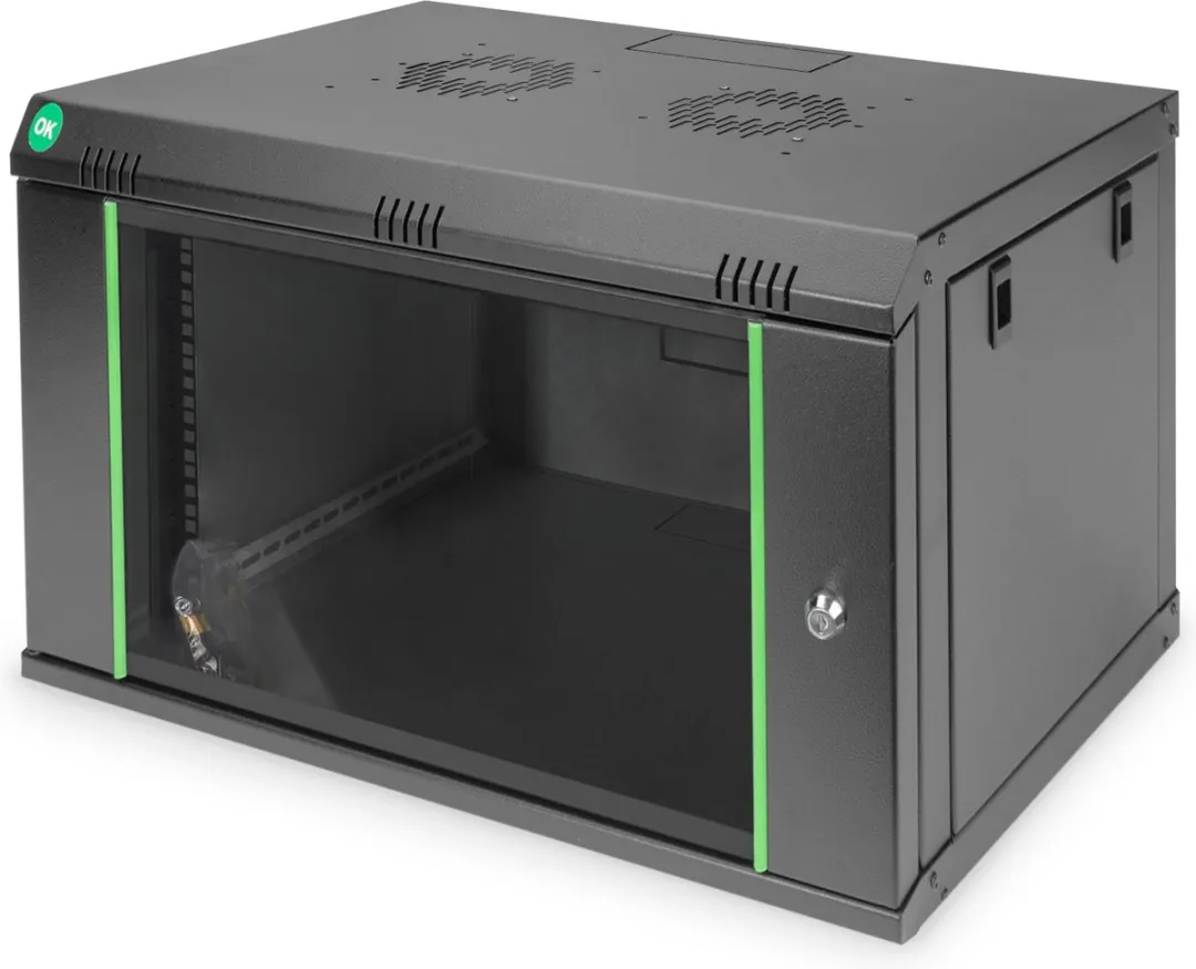 Digitus DN-19 07-U-EC-SW Wandkast 19" - 7 HE - Zwart