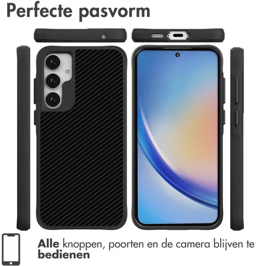 Imoshion Hybrid Carbon Hoesje Samsung Galaxy A55 - Zwart