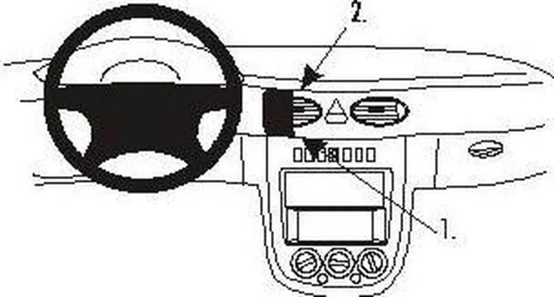 Brodit ProClip Center Mount 852947 Mercedes A-Klasse 2001-2004 - Zwart