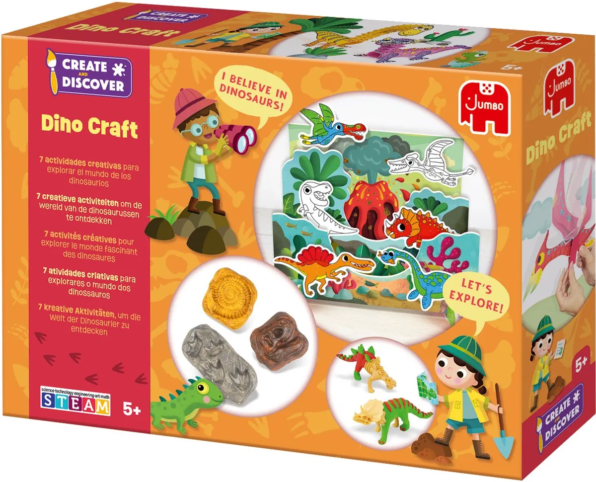 Jumbo Dino Craft Knutselpakket Meerkleurig - MPN 2051595 - afbeelding 6 van 6