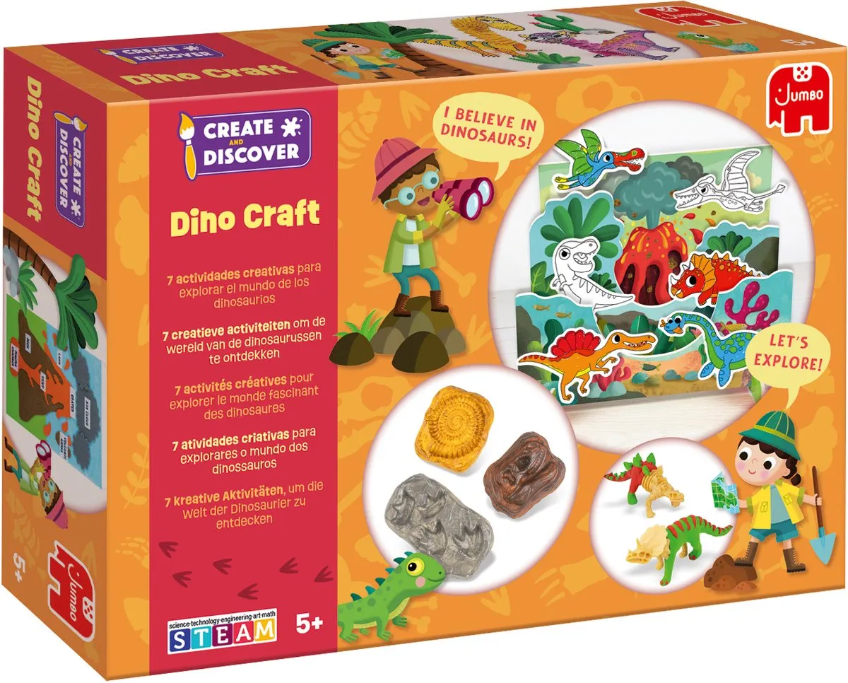 Jumbo Dino Craft Knutselpakket Meerkleurig