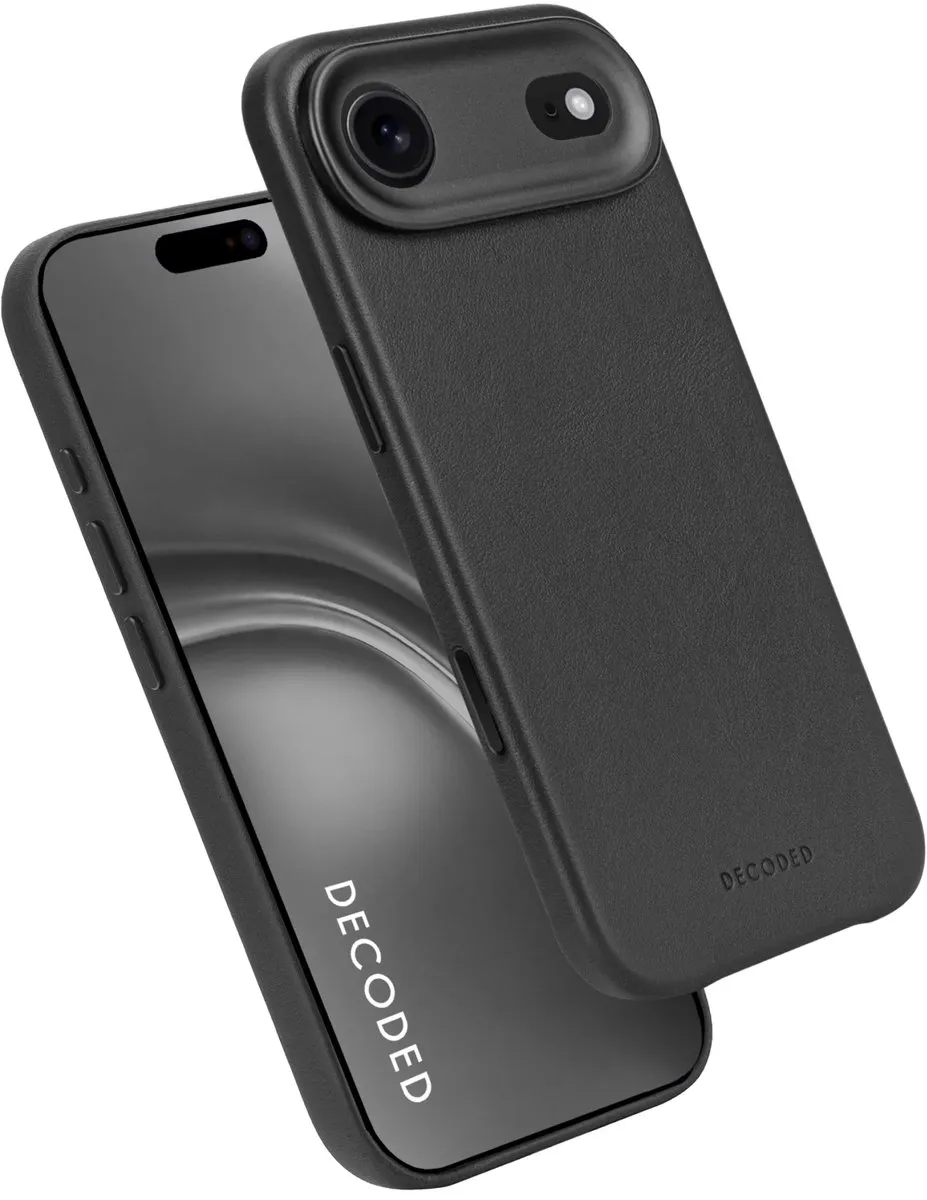 Decoded Leren Hoesje DEC-I1701-BK - iPhone 17 Air - MagSafe - Zwart